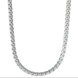 Men’s Stainless Steel Flat Box Chain 24”